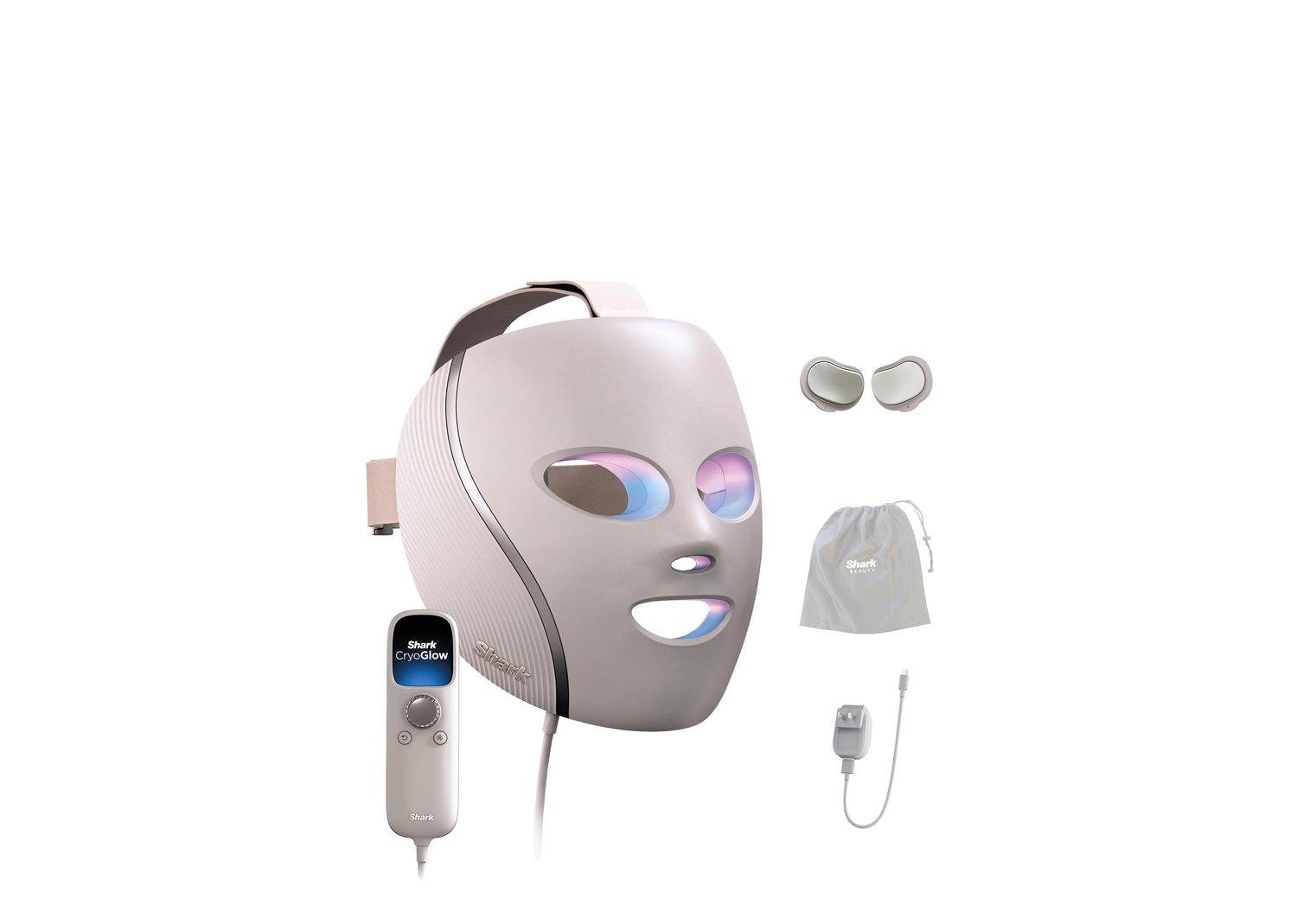 Shark Beauty CryoGlow Under-Eye Cooling LED Face Mask Pink - Pink - 1