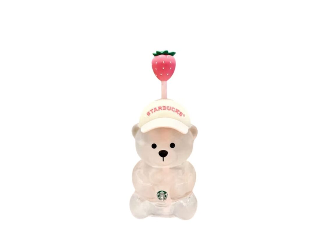 Starbucks Pink Bearista Glass Tumbler Cup