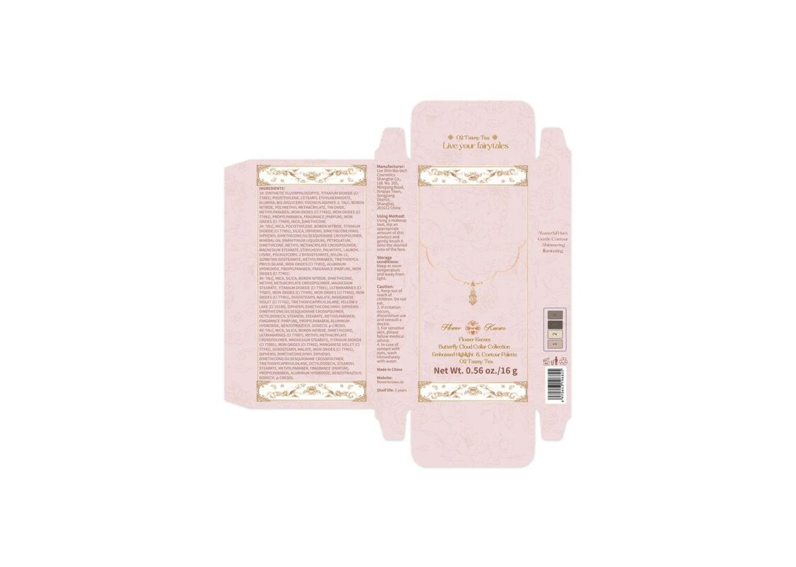 Flower Knows Butterfly Cloud Collar Highlight & Contour Palette – Tawny Tea 11