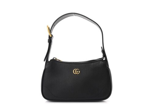Gucci Goatskin Mini Aphrodite Shoulder Bag Black - - 1