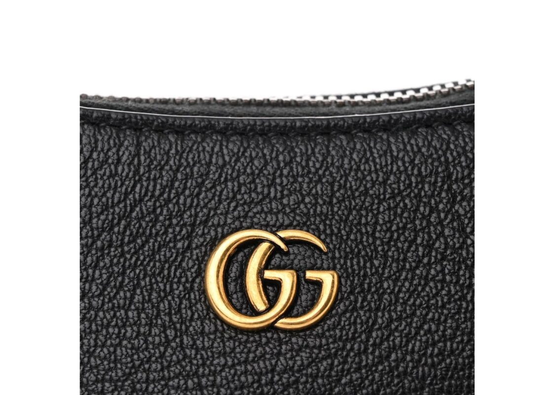 Gucci Goatskin Mini Aphrodite Shoulder Bag Black 2