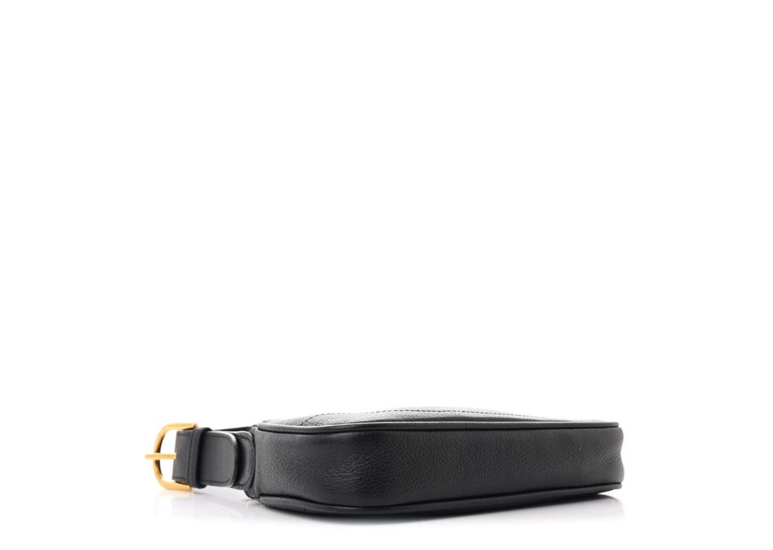 Gucci Goatskin Mini Aphrodite Shoulder Bag Black 4