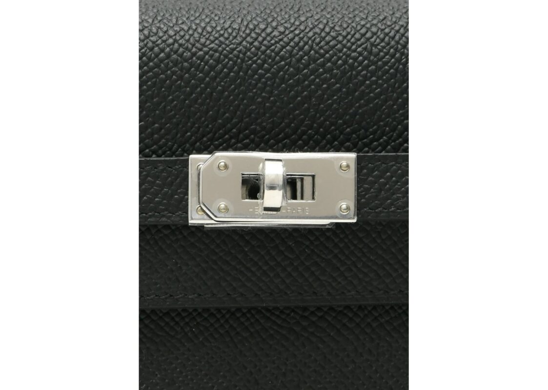 Hermès Kelly To Go Wallet Black Epsom Leather Palladium Hardware 4