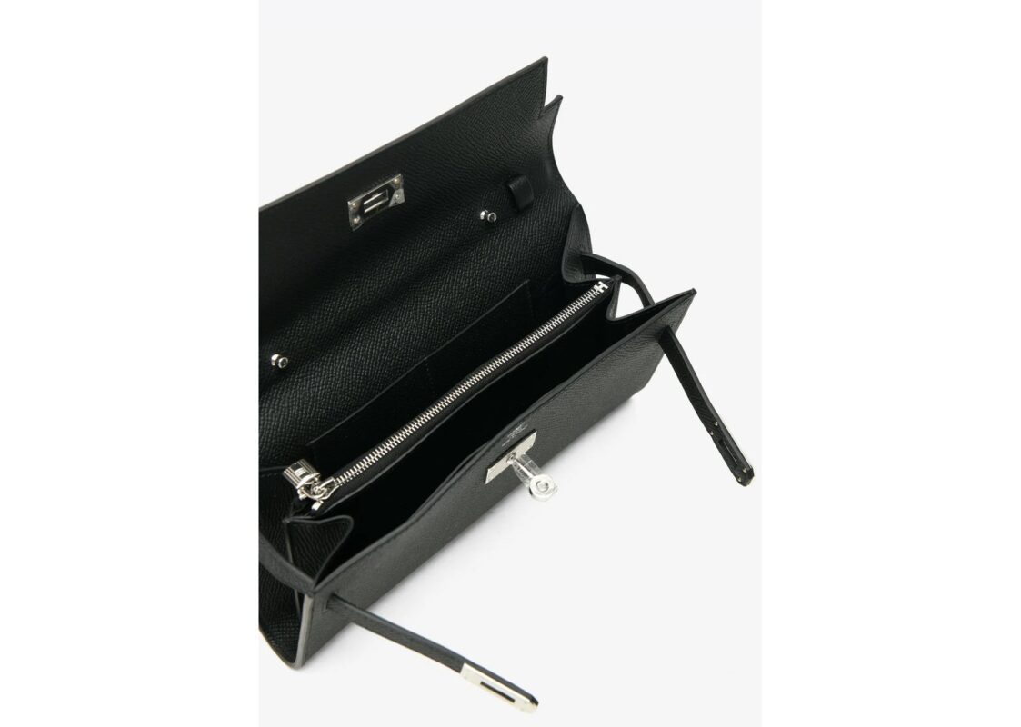 Hermès Kelly To Go Wallet Black Epsom Leather Palladium Hardware 5