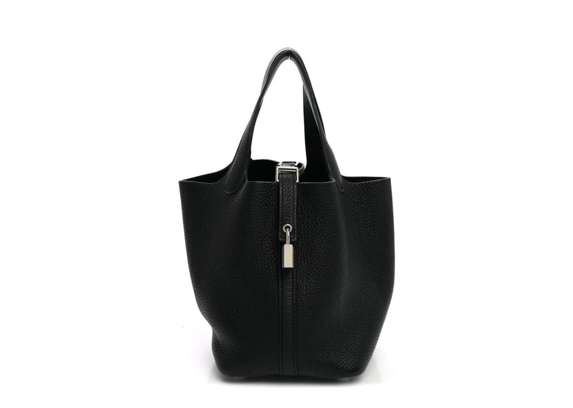 Hermes Taurillon Clemence Picotin Lock 18 PM Black