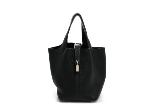 Hermes Taurillon Clemence Picotin Lock 18 PM Black - - 1