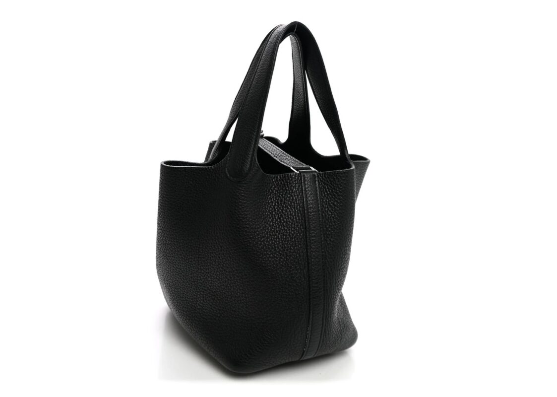 Hermes Taurillon Clemence Picotin Lock 18 PM Black 3
