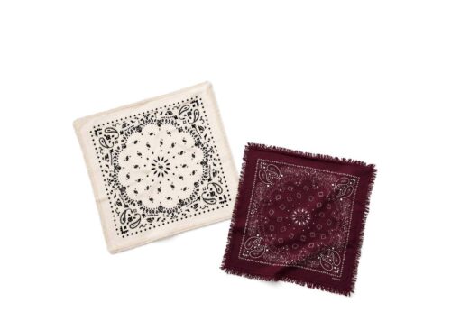 kujten bandana hachi white burgundy set