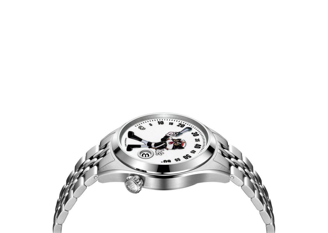 Laarvee Jump Hour Retrograde Watch Silver Precision Steel 4