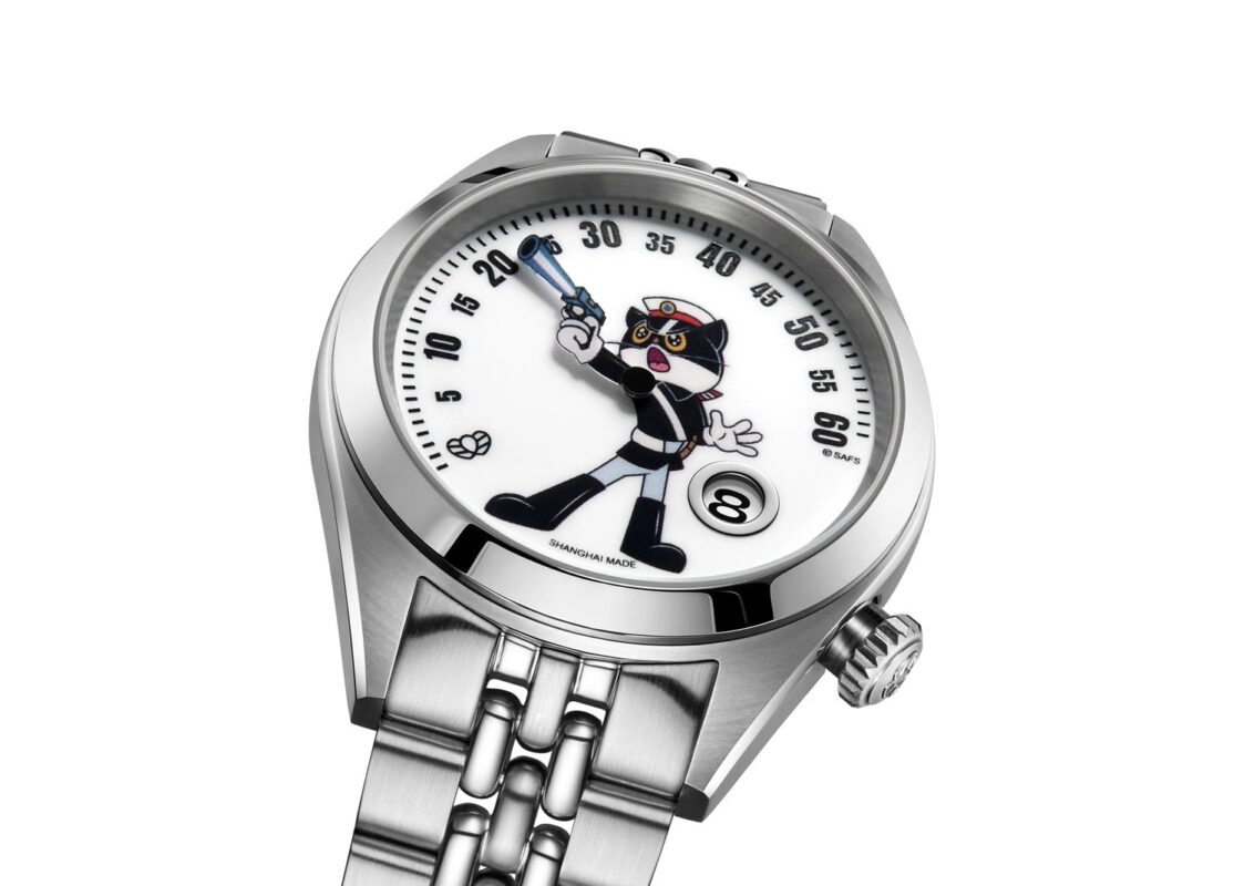 Laarvee Jump Hour Retrograde Watch Silver Precision Steel 6