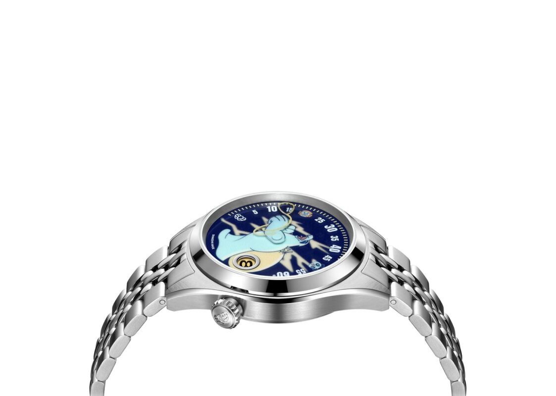 Laarvee MeEagle Silver Precision Steel Jump Hour Watch 4