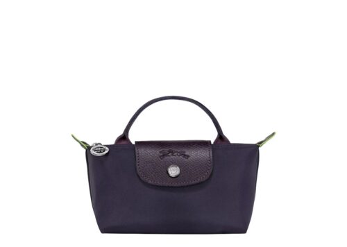 Longchamp Le Pliage Green Pouch With Handle Bilberry - - 1