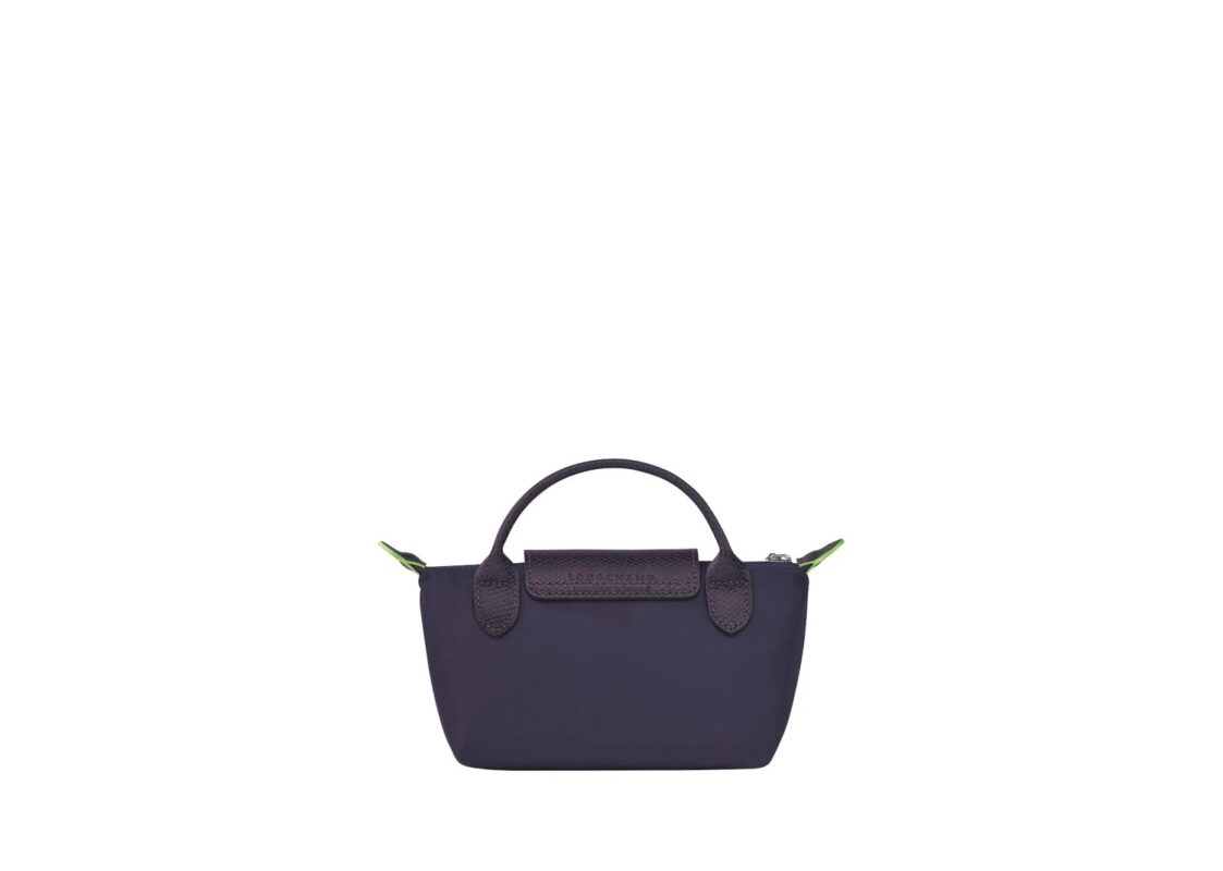Longchamp Le Pliage Green Pouch With Handle Bilberry 2