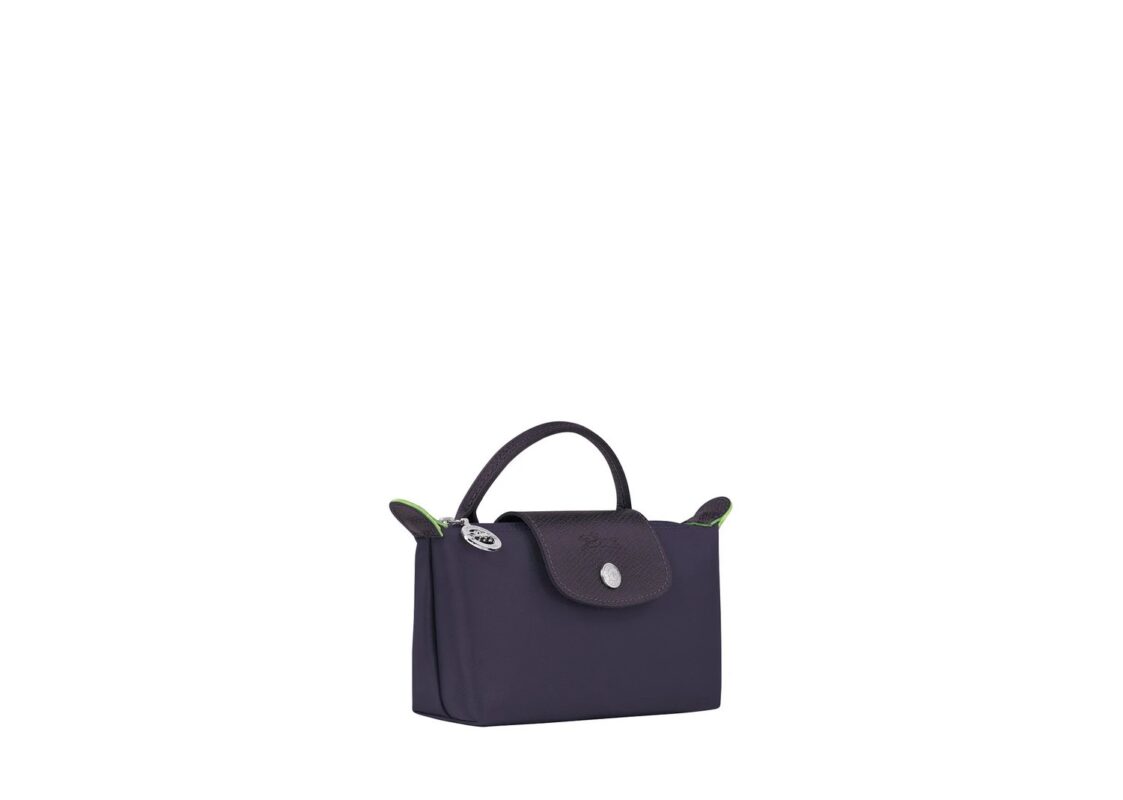 Longchamp Le Pliage Green Pouch With Handle Bilberry 4