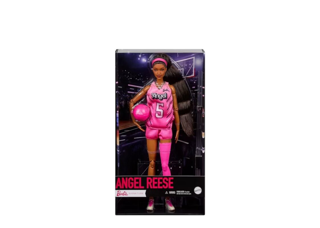 Mattel Barbie Signature Role Models Angel Reese Doll Figure Pink