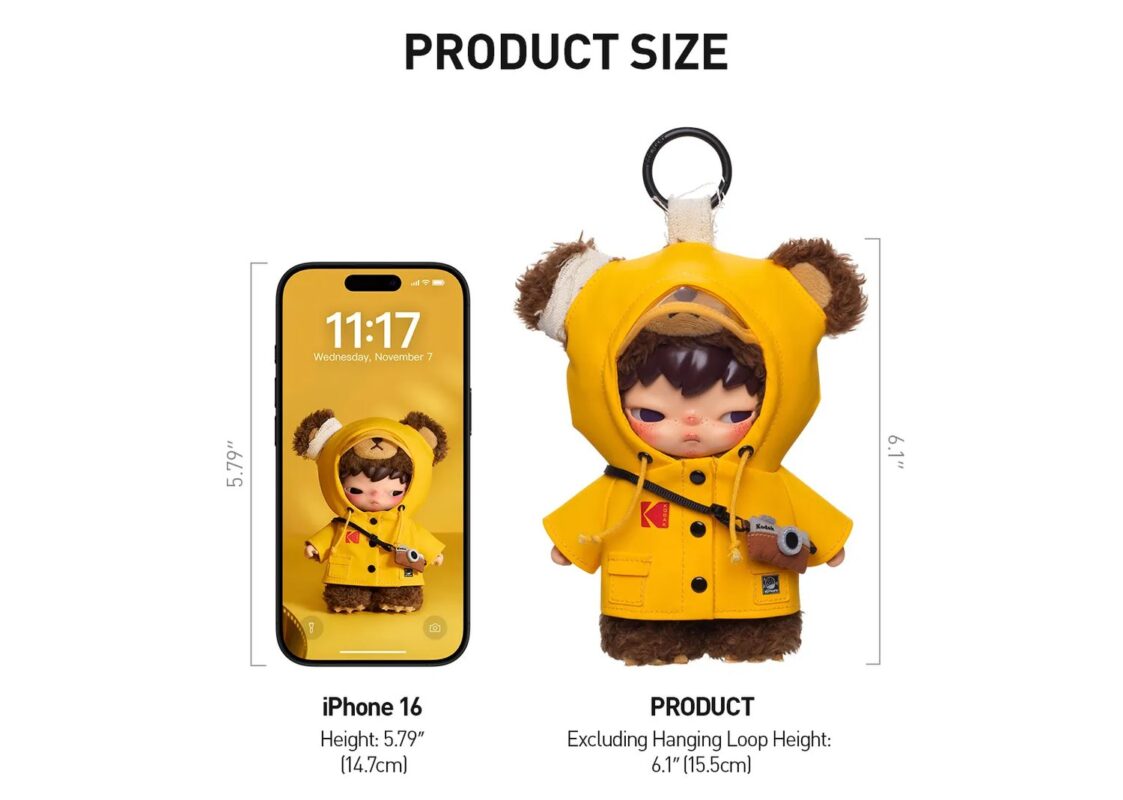 POP MART Hirono x Kodak Click Bear Plush Doll Pendant 2