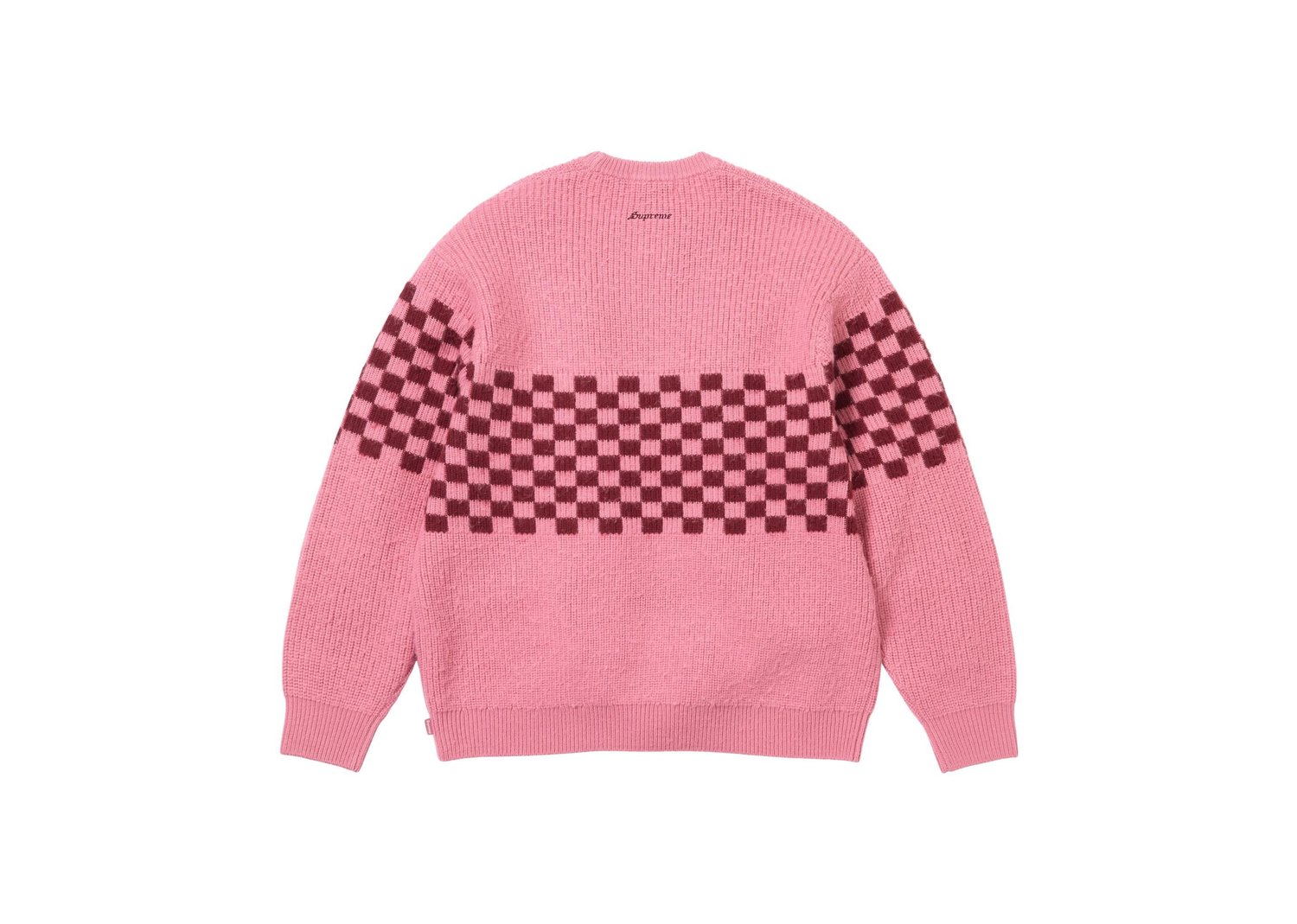 Supreme Checkerboard Pilled Sweater Pink | FW26SK10 PINK | sutore