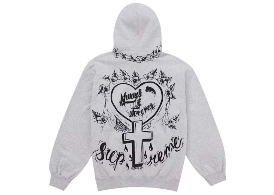 Supreme Forever Hooded Sweatshirt Heather Grey 2