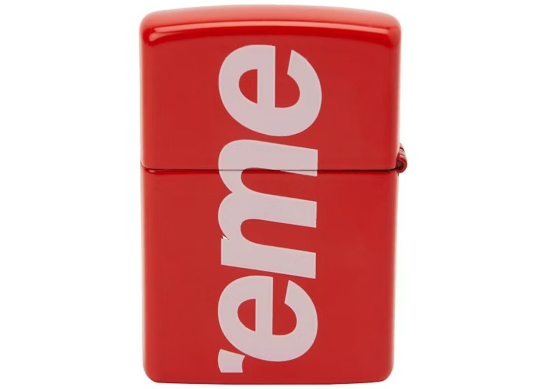Supreme Logo Zippo Red 3