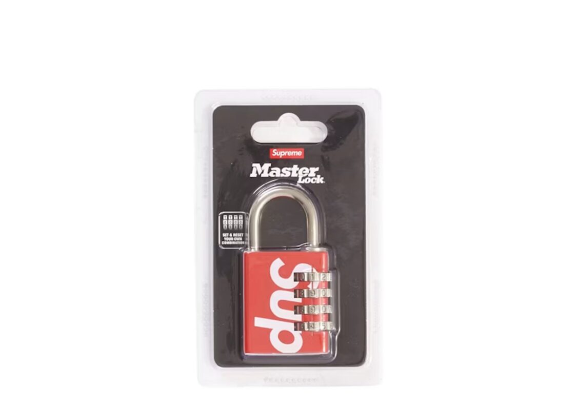 Supreme Masterlock Numeric Lock Red