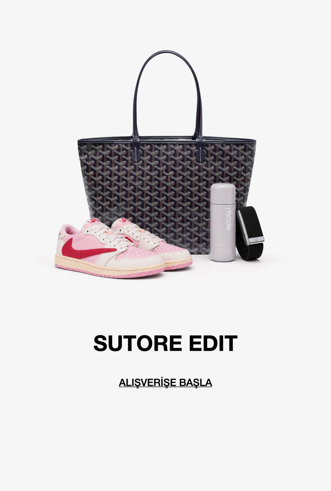 sutore edit – Goyard çanta, Air Jordan x Travis Scott, Rhode ve WHOOP bir arada.
