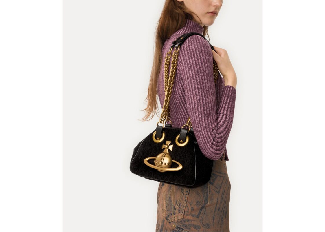 Vivienne Westwood Archive Orb Chain Handbag Black 2