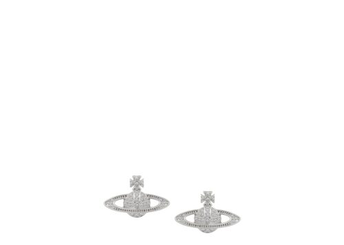Vivienne Westwood Mini Bas Relief Earrings Platinum Crystal - PLATINUM / CRYSTAL Crystal - 1