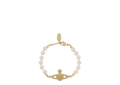 Vivienne Westwood Mini Bas Relief Pearl Bracelet Gold Light Colorado Topaz Pearl - Gold Light Colorado Topaz Pearl - 1