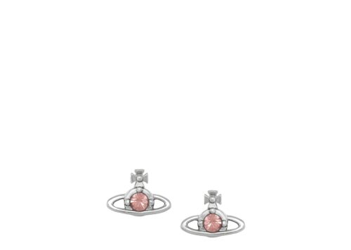 Vivienne Westwood Nano Solitaire Earrings Platinum D. Rose Crystal - PLATINUM / D. ROSE Crystal - 1