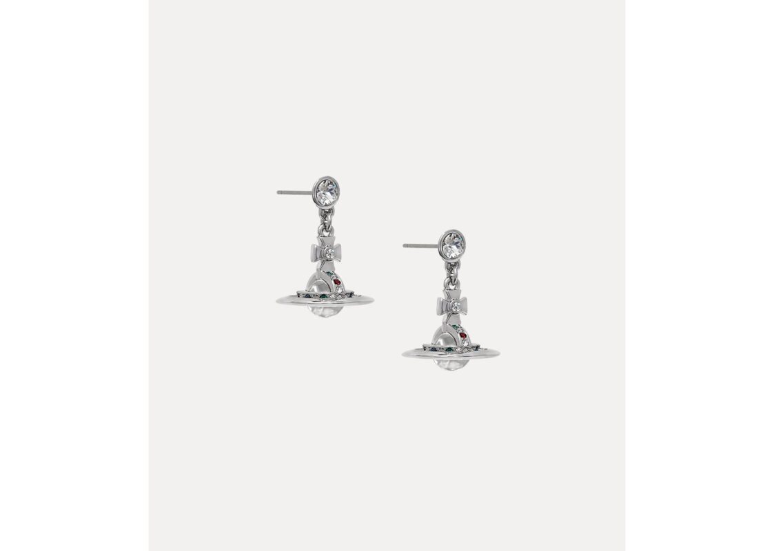 Vivienne Westwood New Petite Orb Earrings Platinum 2