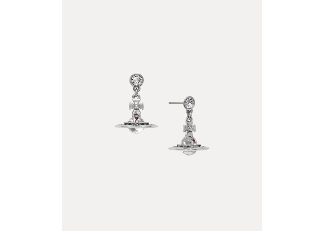 Vivienne Westwood New Petite Orb Earrings Platinum 3