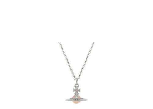 Vivienne Westwood New Tiny Orb Pendant Necklace Platinum Light Peach Light Gold Quartz - PLATINUM/LIGHT PEACH,LIGHT GOLD QUARTZ - 1