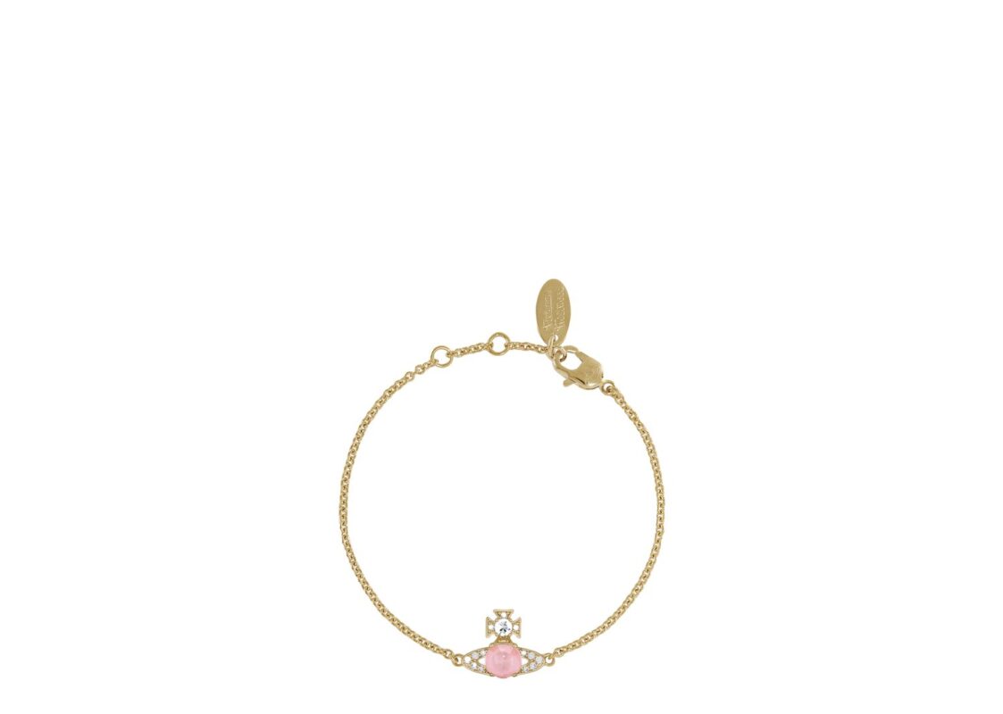 Vivienne Westwood Ondina Bracelet Gold Pink White CZ
