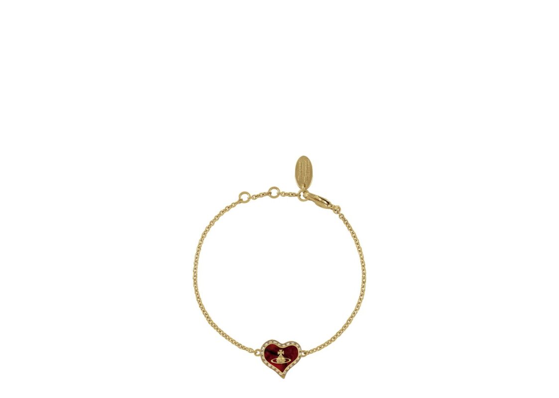 Vivienne Westwood Petra Bracelet Gold Copper Red MOP Honey Crystal
