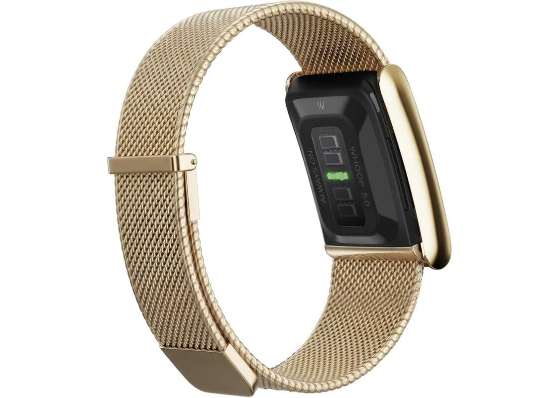 WHOOP 5.0 Meridian Band Milanese Mesh Gold One/Peak 4