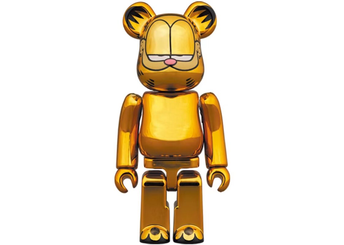 Bearbrick Garfield 100% & 400% Set Gold Chrome Ver. 2