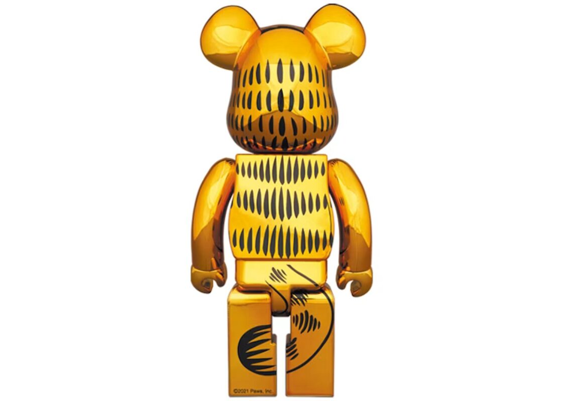 Bearbrick Garfield 100% & 400% Set Gold Chrome Ver. 3