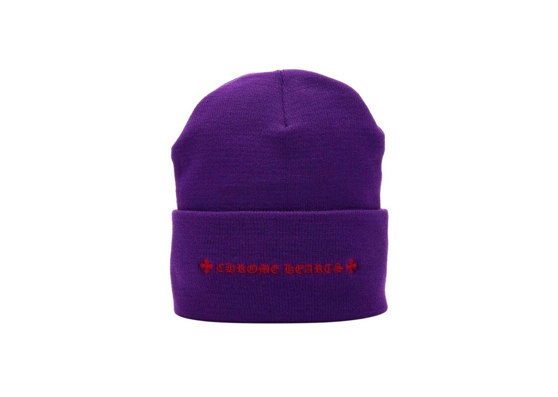 Chrome Hearts Triple Cross Watch Cap Beanie ‘Purple/Red’ 2