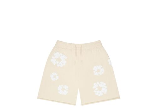 Denim Tears Cotton Wreath Sweatshorts 'Oatmeal' - Oatmeal - 1