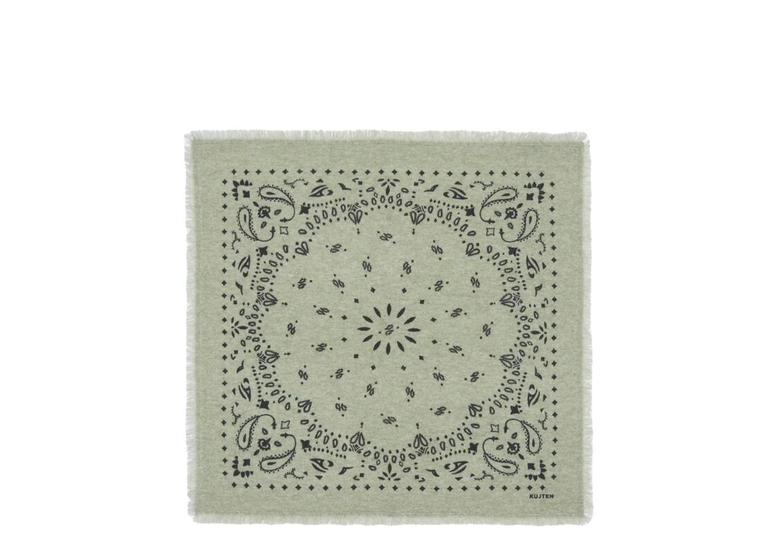 Kujten Small Bandana Hachi Cashmere Oat Green