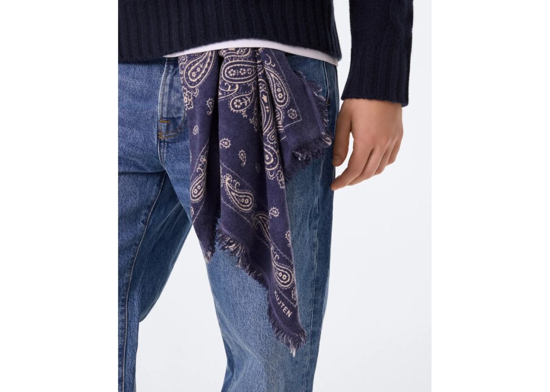 Kujten Small Raw Denim Elvis Bandana 2