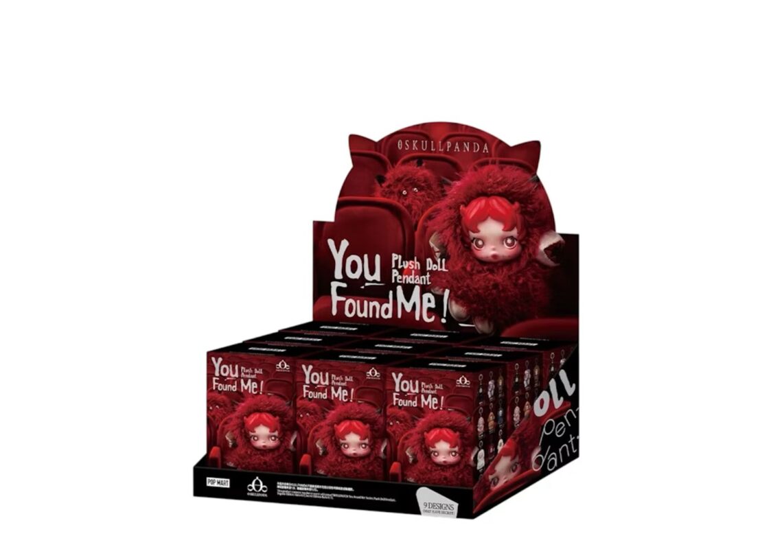Pop Mart SKULLPANDA You Found Me! Series Plush Doll Pendant Sealed Case (9 Blind Boxes)