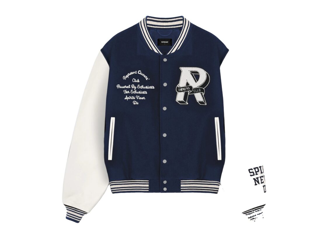 Represent Owners Club Varsity Jacket – Midnight Navy