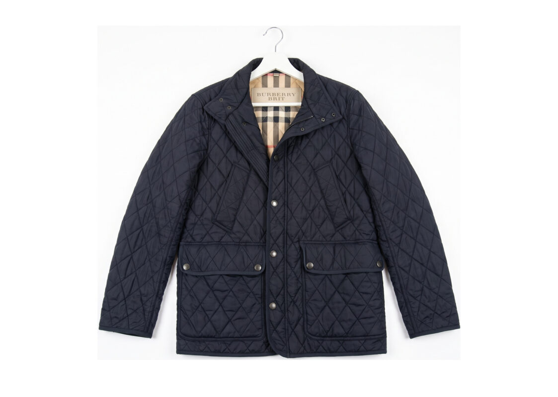Burberry Nylon Barn Siyah Erkek Mont