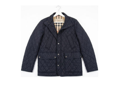 Burberry Nylon Barn Siyah Erkek Mont