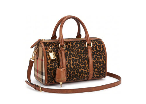 Burberry leopar desenli çanta