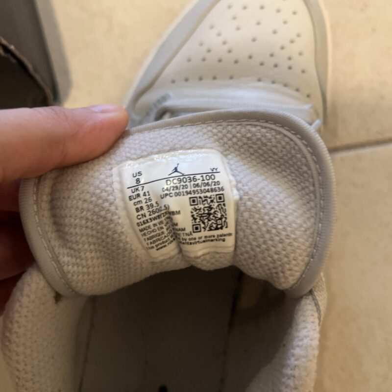 nike air jordan low white como 7