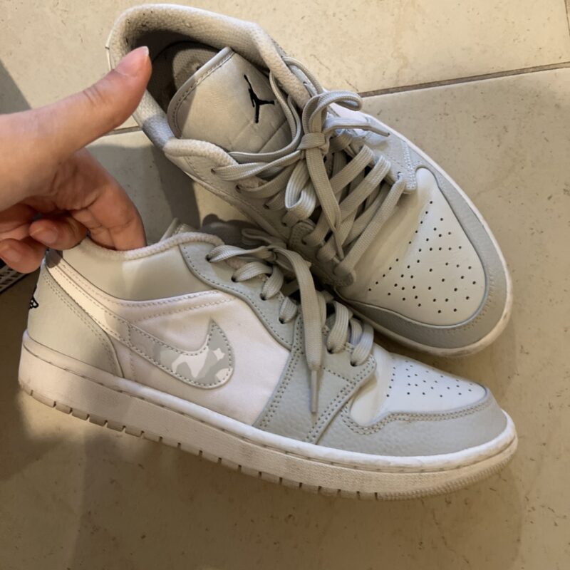 nike air jordan low white como 10