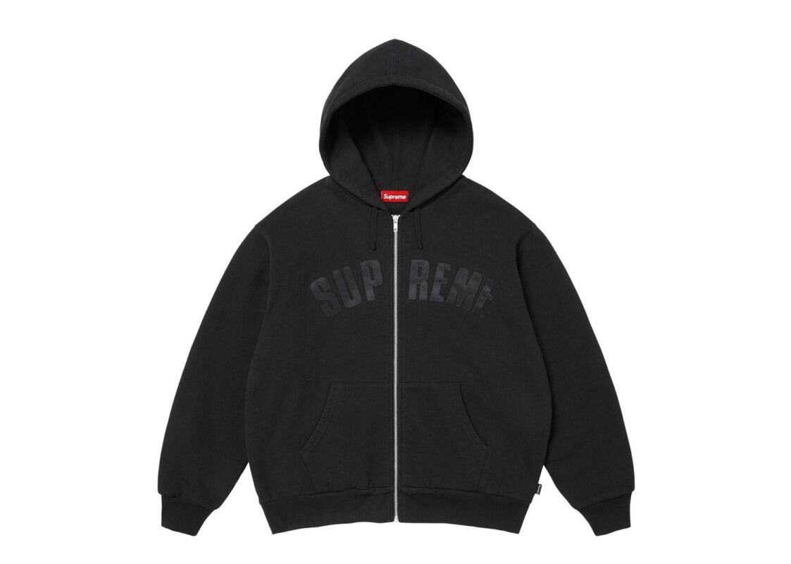 Supreme Arc Thermal Lined Zip Up Hooded Sweatshirt ‘Black’