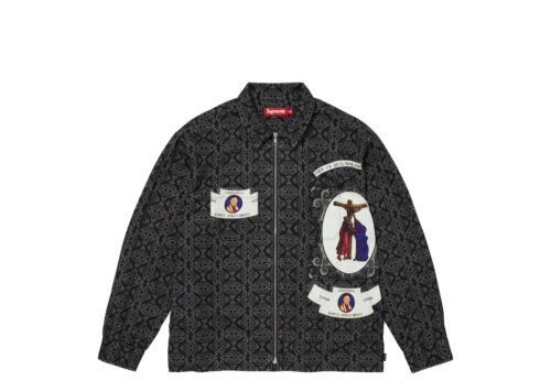 Supreme Devotion Flannel Zip Up Shirt Black - Black - 1